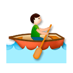 Émoji 🚣🏻 Personne Ramant Dans Une Barque : Peau Claire sur LG G5.