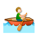 Émoji 🚣🏼 Personne Ramant Dans Une Barque : Peau Moyennement Claire sur LG G5.