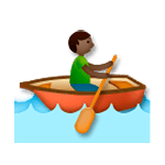 🚣🏿 Emoji Person im Ruderboot: dunkle Hautfarbe LG G5.