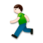 Emoji 🏃🏻 Persona Che Corre: Carnagione Chiara su LG G5.