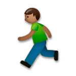 🏃🏾 Emoji Persona Corriendo: Tono De Piel Oscuro Medio en LG G5.