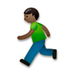 🏃🏿 Emoji Persona Corriendo: Tono De Piel Oscuro en LG G5.