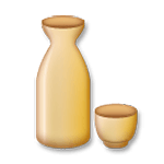 🍶 Emoji Sake-Flasche und -tasse LG G5.