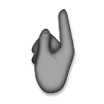Emoji 🖠 Mano-indicatore nera che indica in alto su LG G5.