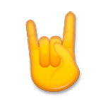 🤘 Emoji Mano Haciendo El Signo De Cuernos en LG G5.