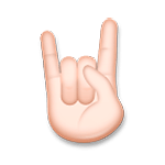 🤘🏻 Emoji Mano Haciendo El Signo De Cuernos: Tono De Piel Claro en LG G5.