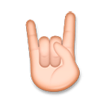 🤘🏼 Emoji Saudação Do Rock: Pele Morena Clara na LG G5.