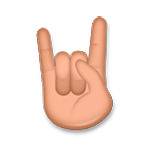 🤘🏽 Emoji Mano Haciendo El Signo De Cuernos: Tono De Piel Medio en LG G5.