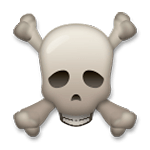 ☠️ Emoji Totenkopf mit gekreuzten Knochen LG G5.