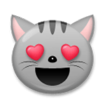😻 Emoji lachende Katze mit Herzen als Augen LG G5.