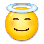 Emoji 😇 Faccina Con Sorriso E Aureola su LG G5.