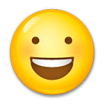 Emoji 😃 Faccina Con Un Gran Sorriso E Occhi Spalancati su LG G5.
