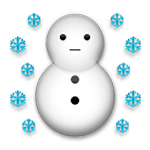 ☃️ Emoji Muñeco De Nieve Con Nieve en LG G5.