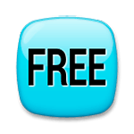 🆓 Emoji Wort „Free“ in blauem Quadrat LG G5.