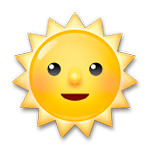 Émoji 🌞 Soleil Avec Visage sur LG G5.