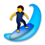 Emoji 🏄 Persona Che Fa Surf su LG G5.
