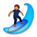Emoji 🏄🏽 Persona Che Fa Surf: Carnagione Olivastra su LG G5.