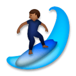 🏄🏾 Emoji Persona Haciendo Surf: Tono De Piel Oscuro Medio en LG G5.