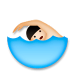 🏊🏼 Emoji Schwimmer(in): mittelhelle Hautfarbe LG G5.