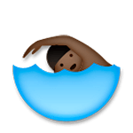 🏊🏿 Emoji Schwimmer(in): dunkle Hautfarbe LG G5.