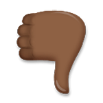 👎🏿 Emoji Daumen runter: dunkle Hautfarbe LG G5.