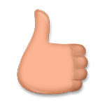 Emoji 👍🏽 Pollice In Su: Carnagione Olivastra su LG G5.