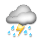 ⛈️ Emoji Chuva Com Trovão na LG G5.