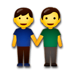 Émoji 👬 Deux Hommes Se Tenant La Main sur LG G5.