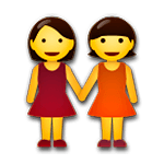 Émoji 👭 Deux Femmes Se Tenant La Main sur LG G5.