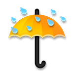 Émoji ☔ Parapluie Avec Gouttes De Pluie sur LG G5.