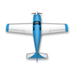 🛨 Emoji Avião pequeno direcionado em cima na LG G5.