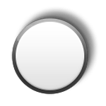 Emoji 🔿 Cerchio bianco con l'ombra in alto a destra su LG G5.