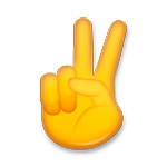 ✌️ Emoji Mano Con Señal De Victoria en LG G5.