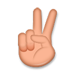 ✌🏽 Emoji Victory-Geste: mittlere Hautfarbe LG G5.