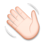 Emoji 👋🏻 Mano Che Saluta: Carnagione Chiara su LG G5.