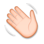 👋🏼 Emoji winkende Hand: mittelhelle Hautfarbe LG G5.
