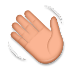 👋🏽 Emoji Mano Saludando: Tono De Piel Medio en LG G5.