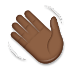 👋🏿 Emoji Mano Saludando: Tono De Piel Oscuro en LG G5.