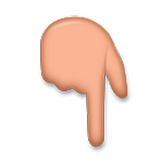 👇🏽 Emoji Dorso Da Mão Com Dedo Indicador Apontando Para Baixo: Pele Morena na LG G5.