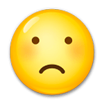 ☹️ Emoji Rosto Descontente na LG G5.