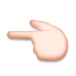 👈🏻 Emoji Dorso Da Mão Com Dedo Indicador Apontando Para A Esquerda: Pele Clara na LG G5.
