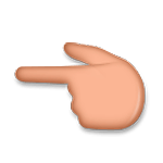Émoji 👈🏽 Main Avec Index Pointant à Gauche : Peau Légèrement Mate sur LG G5.