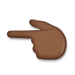 Emoji 👈🏿 Indice Verso Sinistra: Carnagione Scura su LG G5.