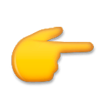 👉 Emoji Dorso De Mano Con índice A La Derecha en LG G5.