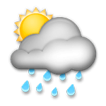 🌦️ Emoji Sol Com Chuva na LG G5.