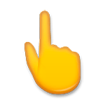 Emoji 👆 Indice Alzato su LG G5.