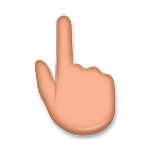 👆🏽 Emoji nach oben weisender Zeigefinger von hinten: mittlere Hautfarbe LG G5.