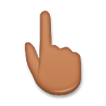 Emoji 👆🏾 Indice Alzato: Carnagione Abbastanza Scura su LG G5.