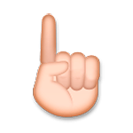 ☝🏼 Emoji Indicador Apontando Para Cima: Pele Morena Clara na LG G5.