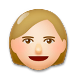 👩🏼 Emoji Mujer: Tono De Piel Claro Medio en LG G5.